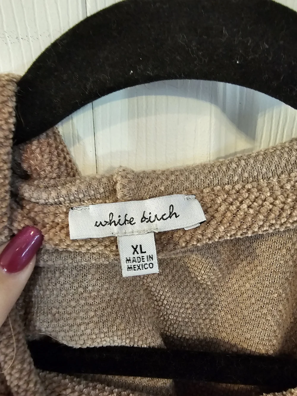 Cozy Chenille Hooded Pullover Top in Tan - Picture 4 of 4